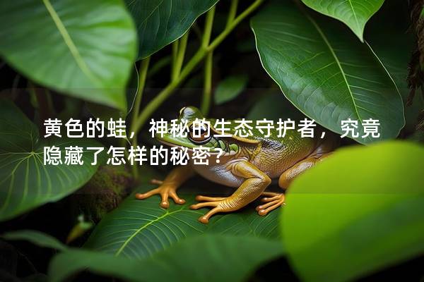 黃色的蛙，神秘的生態守護者，究竟隱藏了怎樣的秘密？